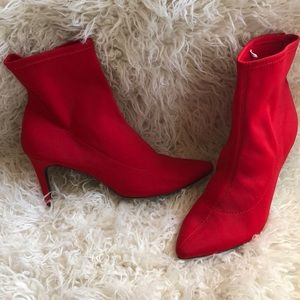 Red 2” Stiletto Heel Boots
